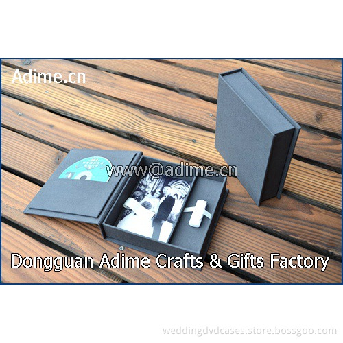 Fabric Linen CD DVD USB Photo Packaging Case